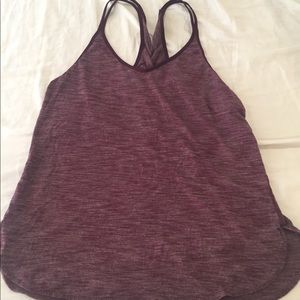 Lululemon yoga top in a heathered plum color